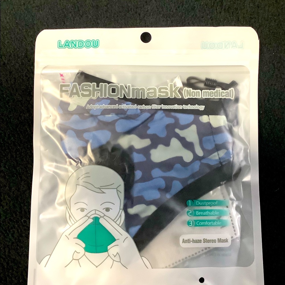 Reusable Cotton Activated Carbon Filter Face Mask